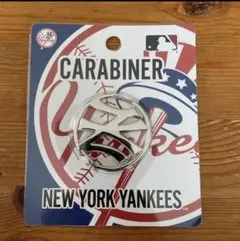 MLB キーチェーン メタルカラビナ チームロゴ ヤンキース