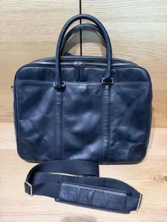 COACH ビジネスバッグ ネイビー レザー 限定カラー - メルカリ