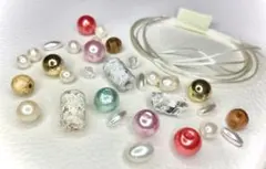 ビーズアクセサリー 手芸パーツまとめ売り ハンドメイド