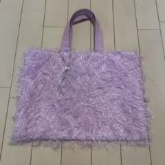 未使用級✿シャルマントサック フリンジトートバッグ ロゴチャーム