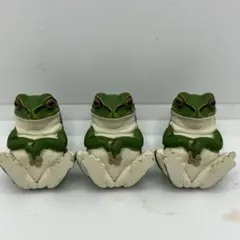 おじぎさん 二礼　アマガエル　フィギュア　ガチャ　3個セット　3匹まとめ