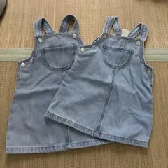 H&M ジャンバースカート　セット　兄弟　姉妹　コーデ