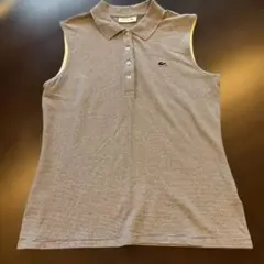 LACOSTE ノースリーブ ポロシャツ ボーダー