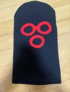 目出し帽 BLACK RED ニット帽
