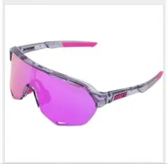 100% スポーツサングラス クリア/ピンク