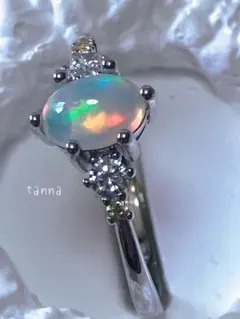 一点物】プレシャスオパール リング ラウンド シルバー✩.*˚④ - メルカリ