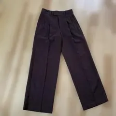 gu ジーユー　タッグパンツ　ブラウン　ポリエステル