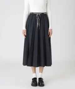 BLUE LABEL CRESTBRIDGEネイビープリーツ フレアスカート36