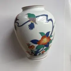 人間国宝】 14代酒井田柿右衛門 濁手 苺花文 香炉 茶道具 本人作 美品