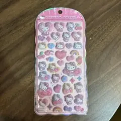 ハローキティ コットンパフィシール　レオパード