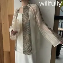 willfully ウィルフリー シアートップス パッチワーク ペイズリー柄 