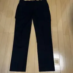 UNIQLO w82 ネイビー イージーケア ストレッチスリムフィットパンツ
