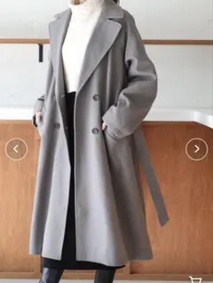 新品　ベルテッドダブルチェスターオーバーシルエットチェスターコート