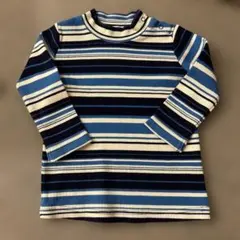 ブランシェス　ベビー用長袖ロンT 80㎝　青ボーダー