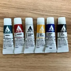 アクリラ アクリル絵の具 6色セット 10ml
