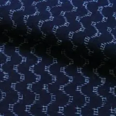 №247　古布　ハギレ　*藍染　木綿　絣　はぎれ*　33×135cm