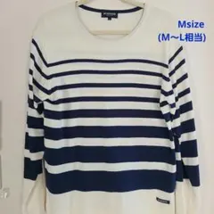 マクレガー ボーダー 長袖シャツ　カットソー M ～L　サマーニット　コットン