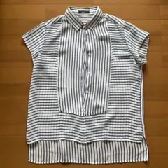 COMME CA ISM ストライプ 半袖シャツ Mサイズのサムネイル