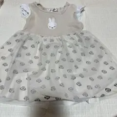 338 ミッフィー　花柄　チュール　ワンピース