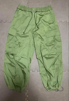極美品　GUメンズ カーゴパンツ ワイドパンツ カーキグリーン M