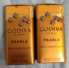 GODIVA PEARLS ミルクチョコレート 空き缶2個セット