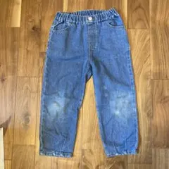 デニムブルー 長ズボン ゴムウエスト