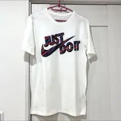 訳あり NIKE ナイキ 半袖Tシャツ JUSTDOIT ロゴ グラフィック L