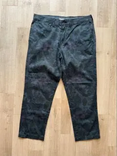 BACK NUMBER ダークグリーン フローラルパターン パンツ Lのサムネイル