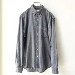 アーバンリサーチロッソ　ボタンダウンシャツ　サイズL　グレー　コットン100%