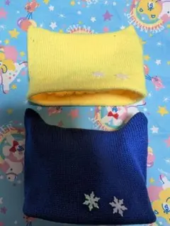 ☆ママ様専用☆【スノソフビ】メンカラ猫耳帽/青黄