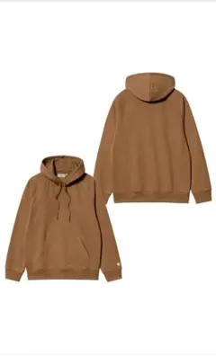 Carhartt wip ブラウン フード付きパーカー M
