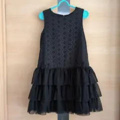 BeBe ブラックノースリーブワンピース 120