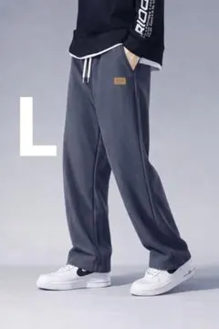 【裏起毛・極暖】コーデュロイ スウェットパンツ L ルーズシルエット