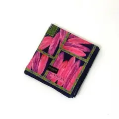 Y607-225　LANVIN PARIS ランバン ハンカチ ピンク 花柄のサムネイル