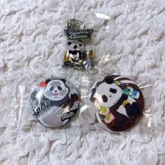 呪術廻戦　パンダ　缶バッジ　キーホルダー　3個セット