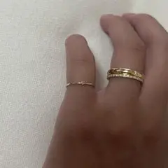 K10 YG ダイヤモンド　リング　ピンキーリング　#5 5号 イエローゴールド