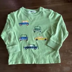 ファミリア◆車刺繍 長袖カットソーTシャツ 90サイズ