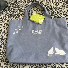 KALDI ネコバッグ ミニトートバッグ 블루