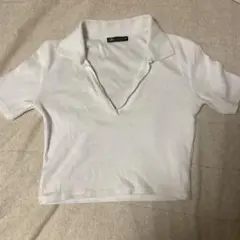 ZARA ホワイト ポロシャツ Sサイズ 半袖
