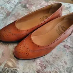 銀座ワシントンSwing レザー ブラウン ローファー24.5cm