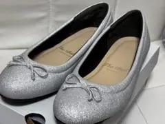 シルバー グリッター バレエシューズ