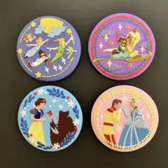 ディズニー刺繍缶バッジ 4個セット