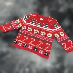 〈3月末まで〉H&M クリスマス柄 ニットセーター