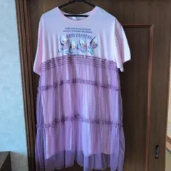 新品タグ付き　アベイル　ヤングオイスター　ワンピース　Tシャツ　ピンク　Mのサムネイル