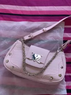 COACH コーチ ハンドバッグ ハート スタッズ ホワイト - メルカリ