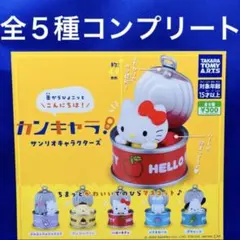 カンキャラ マスコット　サンリオ　全5種　コンプリート ガチャ　缶　マスコット