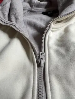 美品】UNIQLO ボアスウェットフルジップパーカ（長袖）Mサイズ ホワイト