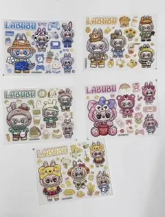 ラスト1セット ラブブの防水立体ゼリーステッカー 5枚セット