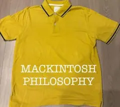 マッキントッシュフィロソフィー　イエロー ストライプ襟 ポロシャツ Mサイズのサムネイル