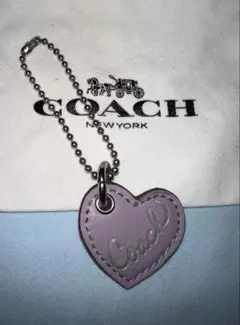 COACH・チャーム・キーホルダー・ハート型・パープルのサムネイル